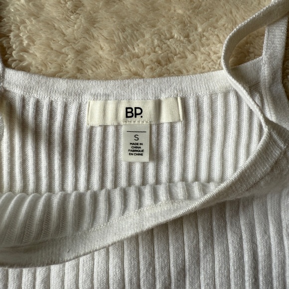 Nordstrom BP white ribbed tank top - Picture 6 of 7